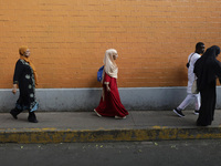 Members of the Muslim community in Mexico City, Mexico, on Eid al-Adha, are heading to the Plan Sexenal facilities to gather for the celebra...