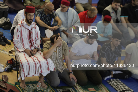 Members of the Muslim community in Mexico City, Mexico, on the occasion of the celebration of Eid al-Adha (Feast of Sacrifice), are gatherin...