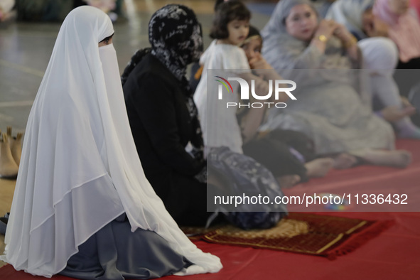 Members of the Muslim community in Mexico City, Mexico, on the occasion of the celebration of Eid al-Adha (Feast of Sacrifice), are gatherin...