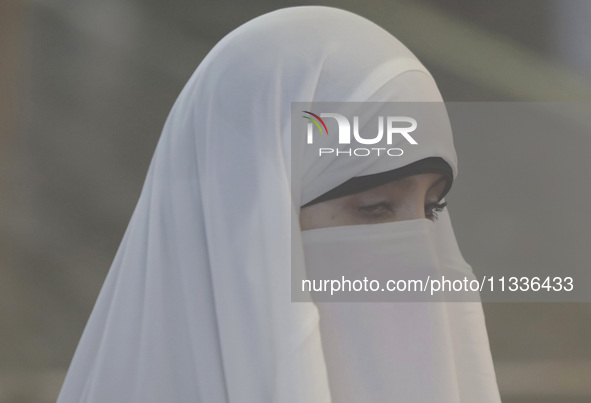 A member of the Muslim community is celebrating Eid al-Adha (Feast of the Sacrifice) inside the facilities of the Plan Sexenal in Mexico Cit...