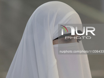 A member of the Muslim community is celebrating Eid al-Adha (Feast of the Sacrifice) inside the facilities of the Plan Sexenal in Mexico Cit...