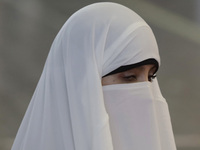 A member of the Muslim community is celebrating Eid al-Adha (Feast of the Sacrifice) inside the facilities of the Plan Sexenal in Mexico Cit...