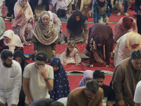 In the center, a girl from the Muslim community in Mexico City, Mexico, on the occasion of the celebration of Eid al-Adha (Feast of Sacrific...