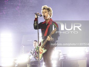 Billie Joe Armstrong of Green Day is performing live in concert during the IDays Festival 2024 in Milano, Italy, on June 16, 2024 (