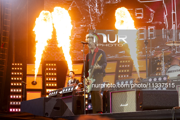 Billie Joe Armstrong of Green Day is performing live in concert during the IDays Festival 2024 in Milano, Italy, on June 16, 2024 