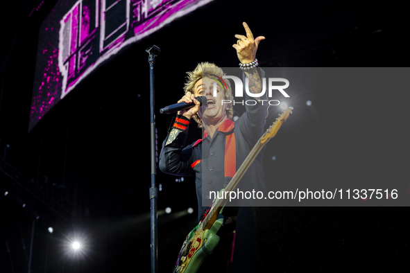 Billie Joe Armstrong of Green Day is performing live in concert during the IDays Festival 2024 in Milano, Italy, on June 16, 2024 