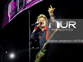 Billie Joe Armstrong of Green Day is performing live in concert during the IDays Festival 2024 in Milano, Italy, on June 16, 2024 (