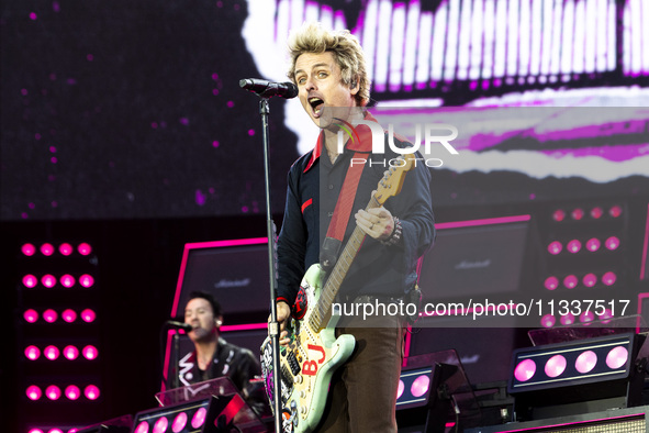 Billie Joe Armstrong of Green Day is performing live in concert during the IDays Festival 2024 in Milano, Italy, on June 16, 2024 