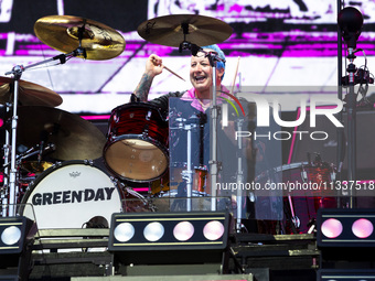 Tre Cool of Green Day is performing live in concert during the IDays Festival 2024 in Milano, Italy, on June 16, 2024 (