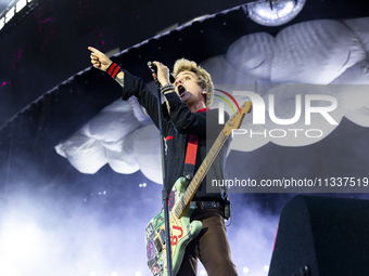 Billie Joe Armstrong of Green Day is performing live in concert during the IDays Festival 2024 in Milano, Italy, on June 16, 2024 (