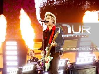 Billie Joe Armstrong of Green Day is performing live in concert during the IDays Festival 2024 in Milano, Italy, on June 16, 2024 (