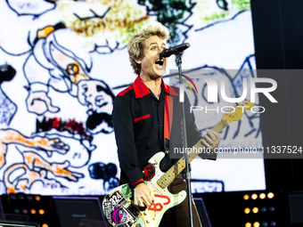 Billie Joe Armstrong of Green Day is performing live in concert during the IDays Festival 2024 in Milano, Italy, on June 16, 2024 (