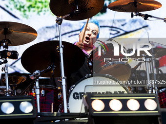 Tre Cool of Green Day is performing live in concert during the IDays Festival 2024 in Milano, Italy, on June 16, 2024 (