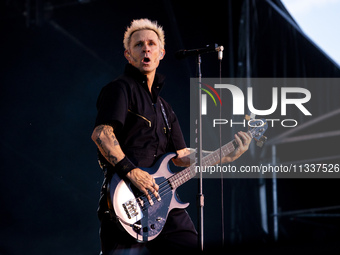 Mike Dirnt of Green Day is performing live in concert during the IDays Festival 2024 in Milano, Italy, on June 16, 2024 (