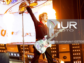 Billie Joe Armstrong of Green Day is performing live in concert during the IDays Festival 2024 in Milano, Italy, on June 16, 2024 (