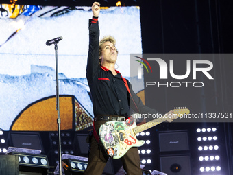 Billie Joe Armstrong of Green Day is performing live in concert during the IDays Festival 2024 in Milano, Italy, on June 16, 2024 (