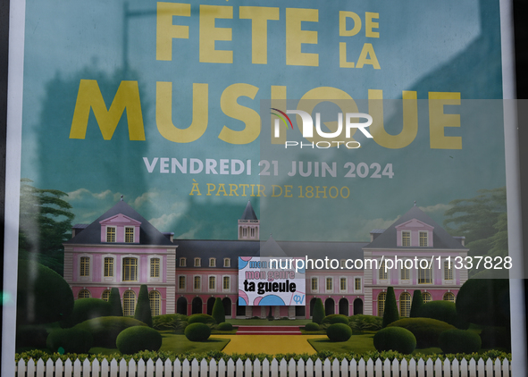 CAEN, FRANCE - JUNE 16: 
A sticker seen on an advertisement board after the 2024 Pride Parade in Caen city center, seen on June 16, 2024, in...