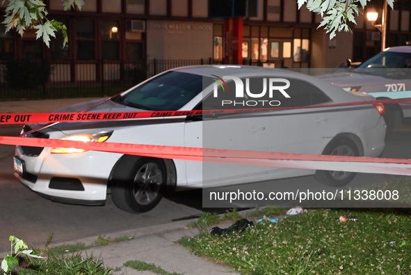 The 21-year-old male victim is traveling inside a vehicle and is being shot multiple times in Chicago, Illinois, United States, on June 16,...