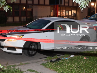 The 21-year-old male victim is traveling inside a vehicle and is being shot multiple times in Chicago, Illinois, United States, on June 16,...