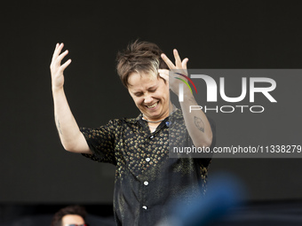 Conor Mason of Nothing But Thieves is performing live in concert during the I-Days Festival 2024 in Milano, Italy, on June 16, 2024 (