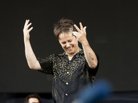 Conor Mason of Nothing But Thieves is performing live in concert during the I-Days Festival 2024 in Milano, Italy, on June 16, 2024 (