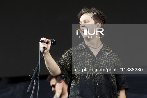 Conor Mason of Nothing But Thieves is performing live in concert during the I-Days Festival 2024 in Milano, Italy, on June 16, 2024 