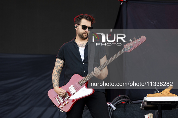 Phil Blake of Nothing But Thieves is performing live in concert during the I-Days Festival 2024 in Milano, Italy, on June 16, 2024 