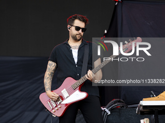 Phil Blake of Nothing But Thieves is performing live in concert during the I-Days Festival 2024 in Milano, Italy, on June 16, 2024 (