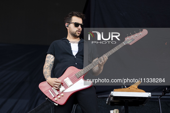 Phil Blake of Nothing But Thieves is performing live in concert during the I-Days Festival 2024 in Milano, Italy, on June 16, 2024 