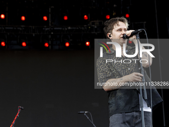 Conor Mason of Nothing But Thieves is performing live in concert during the I-Days Festival 2024 in Milano, Italy, on June 16, 2024 (