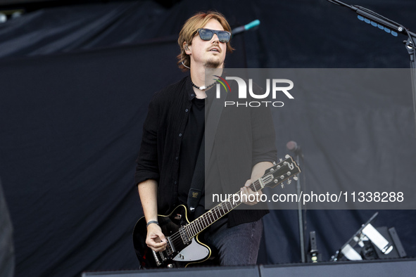 Joe Langridge-Brown of Nothing But Thieves is performing live in concert during the I-Days Festival 2024 in Milano, Italy, on June 16, 2024 