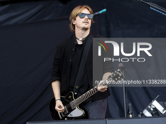 Joe Langridge-Brown of Nothing But Thieves is performing live in concert during the I-Days Festival 2024 in Milano, Italy, on June 16, 2024...