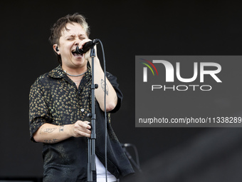 Conor Mason of Nothing But Thieves is performing live in concert during the I-Days Festival 2024 in Milano, Italy, on June 16, 2024 (