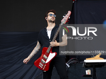 Phil Blake of Nothing But Thieves is performing live in concert during the I-Days Festival 2024 in Milano, Italy, on June 16, 2024 (