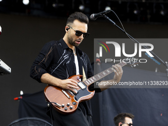 Dominic Craik of Nothing But Thieves is performing live in concert during the I-Days Festival 2024 in Milano, Italy, on June 16, 2024 (