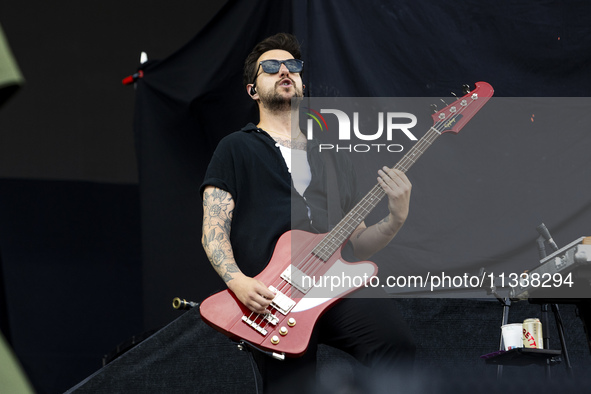 Phil Blake of Nothing But Thieves is performing live in concert during the I-Days Festival 2024 in Milano, Italy, on June 16, 2024 