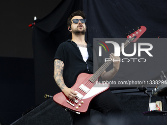 Phil Blake of Nothing But Thieves is performing live in concert during the I-Days Festival 2024 in Milano, Italy, on June 16, 2024 (