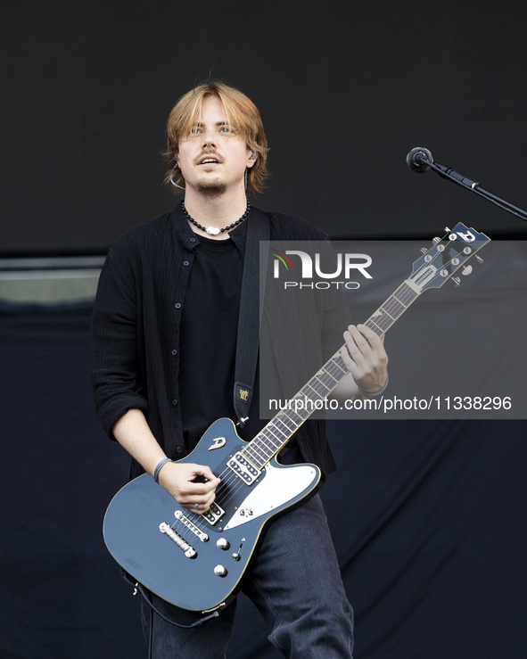 Joe Langridge-Brown of Nothing But Thieves is performing live in concert during the I-Days Festival 2024 in Milano, Italy, on June 16, 2024 