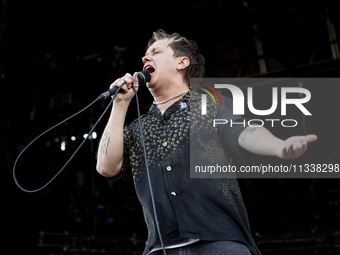 Conor Mason of Nothing But Thieves is performing live in concert during the I-Days Festival 2024 in Milano, Italy, on June 16, 2024 (