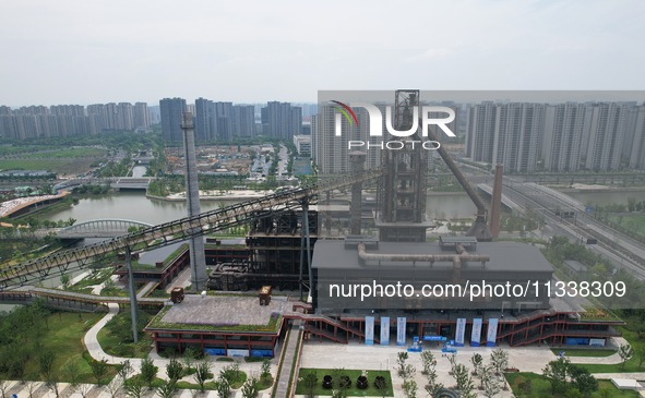 The Grand Canal Hanggang Park is being seen from the air in Hangzhou, China, on June 17, 2024. Recently, the list of the 2024 World Landscap...