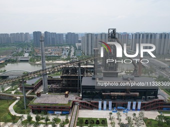 The Grand Canal Hanggang Park is being seen from the air in Hangzhou, China, on June 17, 2024. Recently, the list of the 2024 World Landscap...