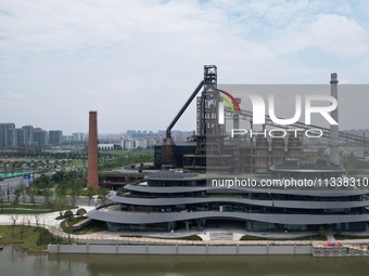 The Grand Canal Hanggang Park is being seen from the air in Hangzhou, China, on June 17, 2024. Recently, the list of the 2024 World Landscap...