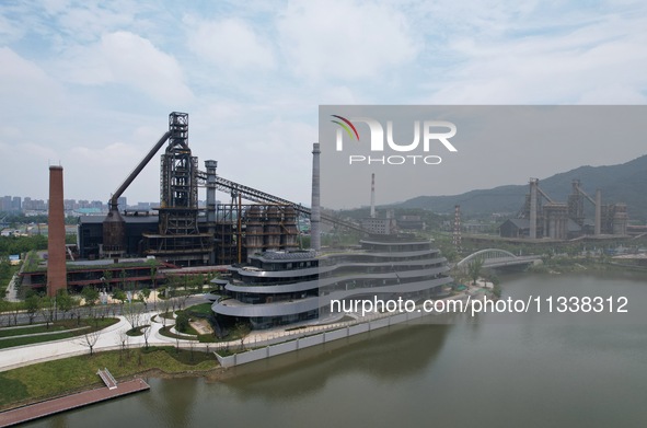 The Grand Canal Hanggang Park is being seen from the air in Hangzhou, China, on June 17, 2024. Recently, the list of the 2024 World Landscap...