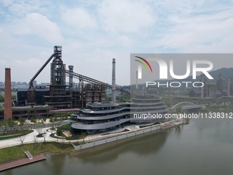 The Grand Canal Hanggang Park is being seen from the air in Hangzhou, China, on June 17, 2024. Recently, the list of the 2024 World Landscap...