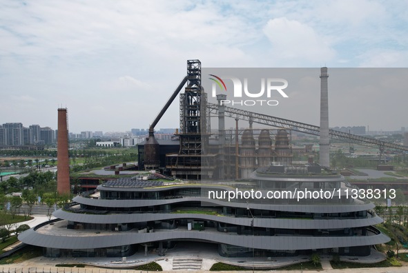 The Grand Canal Hanggang Park is being seen from the air in Hangzhou, China, on June 17, 2024. Recently, the list of the 2024 World Landscap...