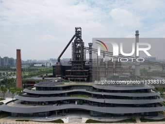 The Grand Canal Hanggang Park is being seen from the air in Hangzhou, China, on June 17, 2024. Recently, the list of the 2024 World Landscap...