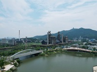 The Grand Canal Hanggang Park is being seen from the air in Hangzhou, China, on June 17, 2024. Recently, the list of the 2024 World Landscap...