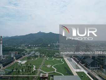 The Grand Canal Hanggang Park is being seen from the air in Hangzhou, China, on June 17, 2024. Recently, the list of the 2024 World Landscap...