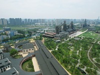 The Grand Canal Hanggang Park is being seen from the air in Hangzhou, China, on June 17, 2024. Recently, the list of the 2024 World Landscap...