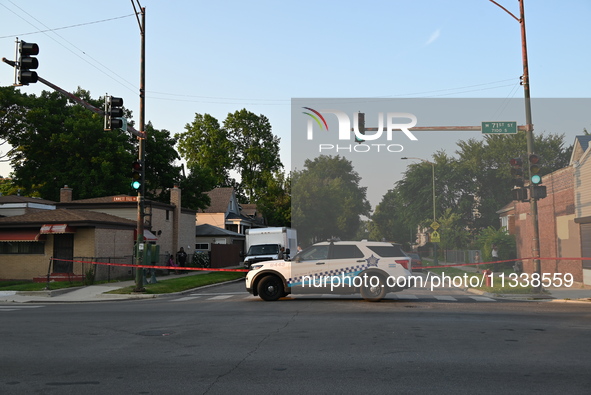 A 43-year-old male is being shot multiple times and is in critical condition in Chicago, Illinois, United States, on June 17, 2024. At appro...